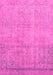 Machine Washable Abstract Pink Modern Rug, wshabs2585pnk