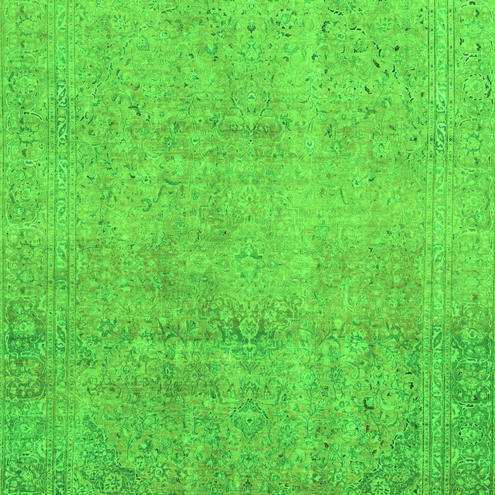 Machine Washable Abstract Green Modern Area Rugs, wshabs2585grn