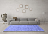 Machine Washable Abstract Blue Modern Rug, wshabs2585blu