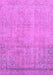 Machine Washable Abstract Purple Modern Area Rugs, wshabs2585pur