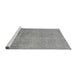 Sideview of Machine Washable Abstract Gray Modern Rug, wshabs2585gry