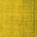 Square Abstract Yellow Modern Rug, abs2585yw