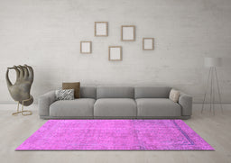 Machine Washable Abstract Purple Modern Area Rugs in a Living Room, wshabs2585pur