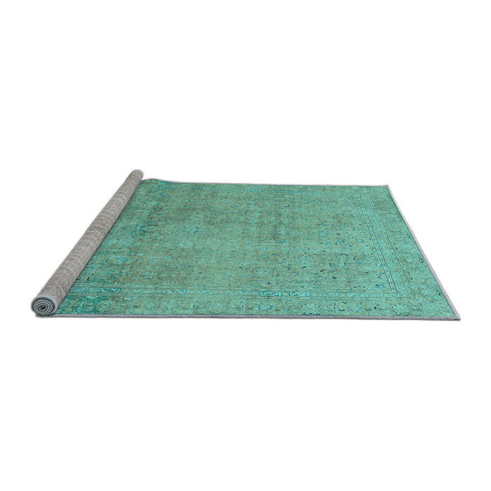 Sideview of Machine Washable Abstract Light Blue Modern Rug, wshabs2585lblu