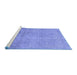 Sideview of Machine Washable Abstract Blue Modern Rug, wshabs2585blu