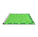 Sideview of Machine Washable Oriental Green Traditional Area Rugs, wshabs2586grn