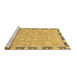 Sideview of Machine Washable Oriental Brown Traditional Rug, wshabs2586brn