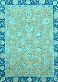 Oriental Light Blue Traditional Rug, abs2586lblu