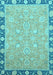 Oriental Light Blue Traditional Rug, abs2586lblu