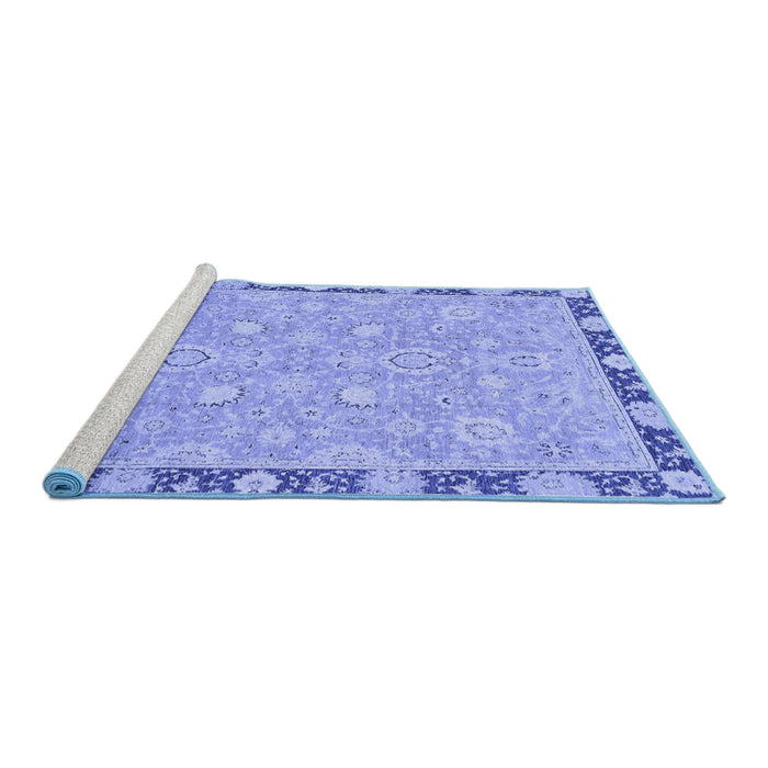 Sideview of Machine Washable Oriental Blue Traditional Rug, wshabs2586blu