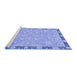 Sideview of Machine Washable Oriental Blue Traditional Rug, wshabs2586blu