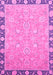 Machine Washable Oriental Pink Traditional Rug, wshabs2586pnk