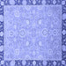 Square Oriental Blue Traditional Rug, abs2586blu