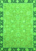 Machine Washable Oriental Green Traditional Area Rugs, wshabs2586grn