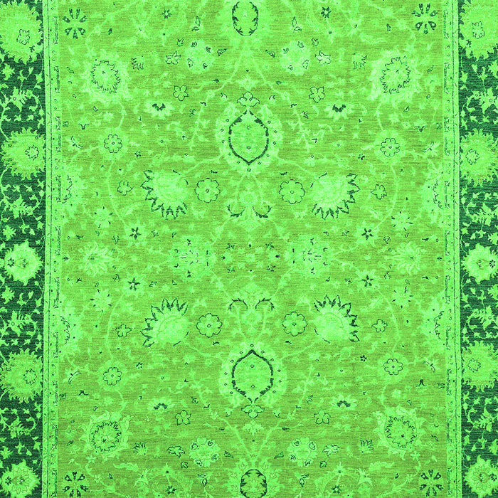 Machine Washable Oriental Green Traditional Area Rugs, wshabs2586grn
