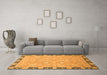 Machine Washable Oriental Orange Traditional Area Rugs in a Living Room, wshabs2586org