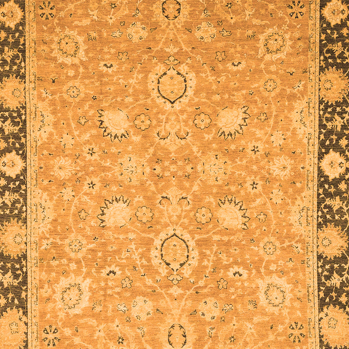 Machine Washable Oriental Orange Traditional Area Rugs, wshabs2586org