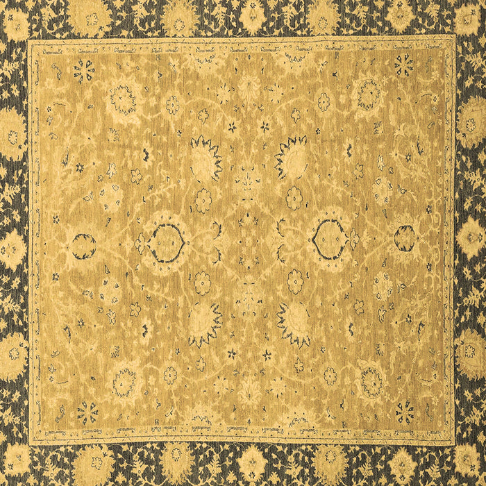 Square Oriental Brown Traditional Rug, abs2586brn