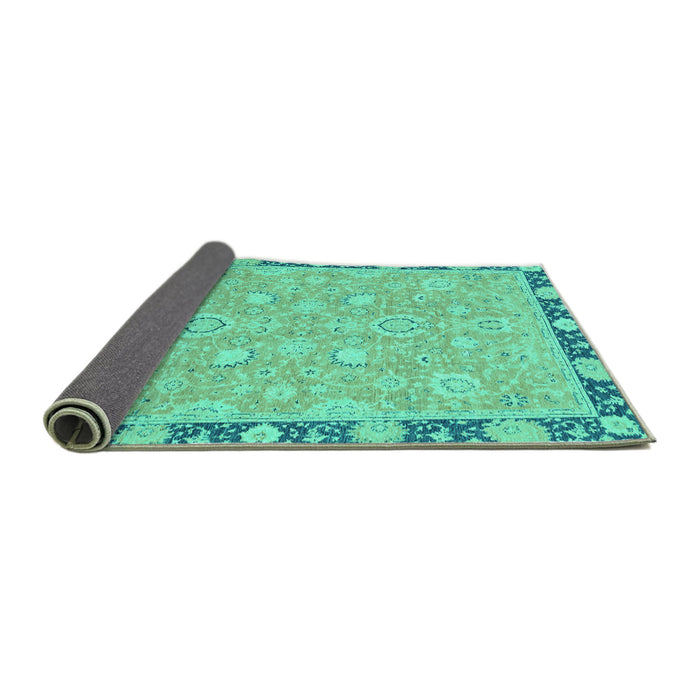 Sideview of Oriental Turquoise Traditional Rug, abs2586turq