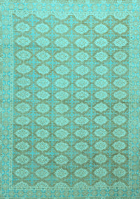 Oriental Light Blue Traditional Rug, abs2587lblu