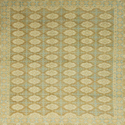 Square Machine Washable Abstract Caramel Brown Rug, wshabs2587