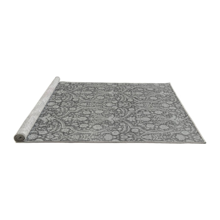 Sideview of Machine Washable Abstract Gray Modern Rug, wshabs2588gry
