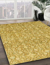 Abstract Cinnamon Brown Modern Rug, abs2588