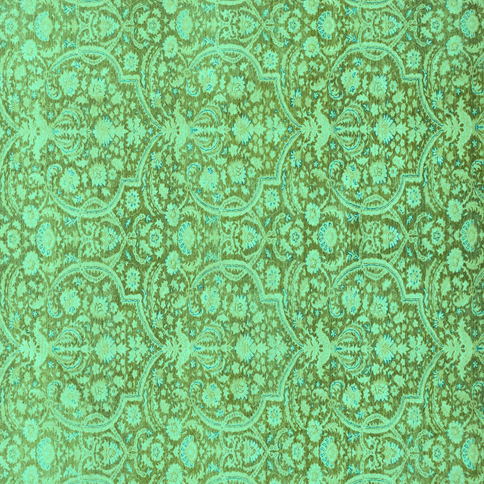 Square Machine Washable Abstract Turquoise Modern Area Rugs, wshabs2588turq