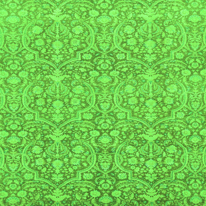 Square Machine Washable Abstract Green Modern Area Rugs, wshabs2588grn