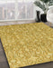 Abstract Cinnamon Brown Modern Rug in Family Room, abs2588