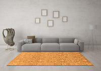 Machine Washable Abstract Orange Modern Rug, wshabs2588org