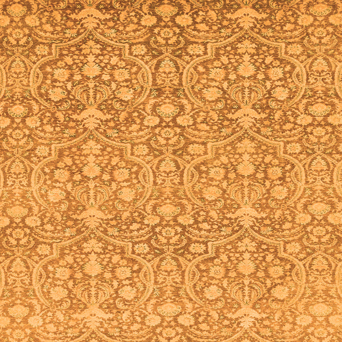 Square Machine Washable Abstract Orange Modern Area Rugs, wshabs2588org