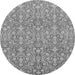 Round Abstract Gray Modern Rug, abs2588gry