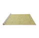 Sideview of Machine Washable Abstract Mustard Yellow Rug, wshabs2589