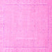 Square Abstract Pink Modern Rug, abs2589pnk