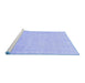 Sideview of Machine Washable Abstract Blue Modern Rug, wshabs2589blu