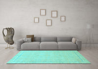 Machine Washable Abstract Light Blue Modern Rug, wshabs2589lblu