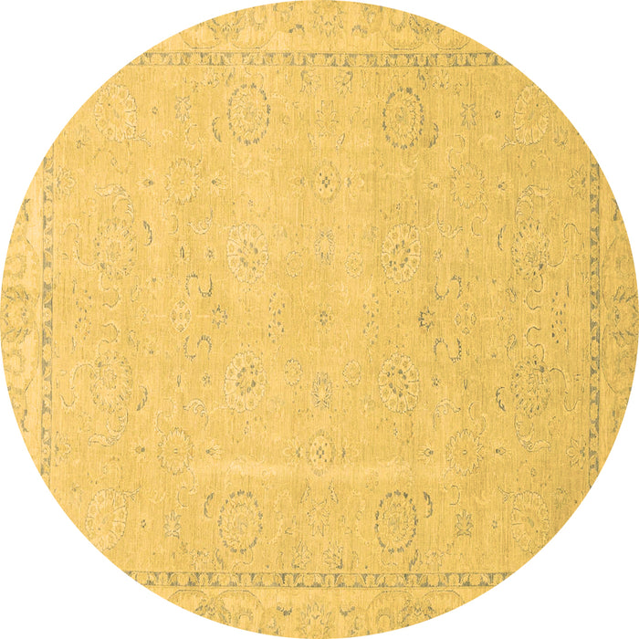 Round Machine Washable Abstract Brown Modern Rug, wshabs2589brn