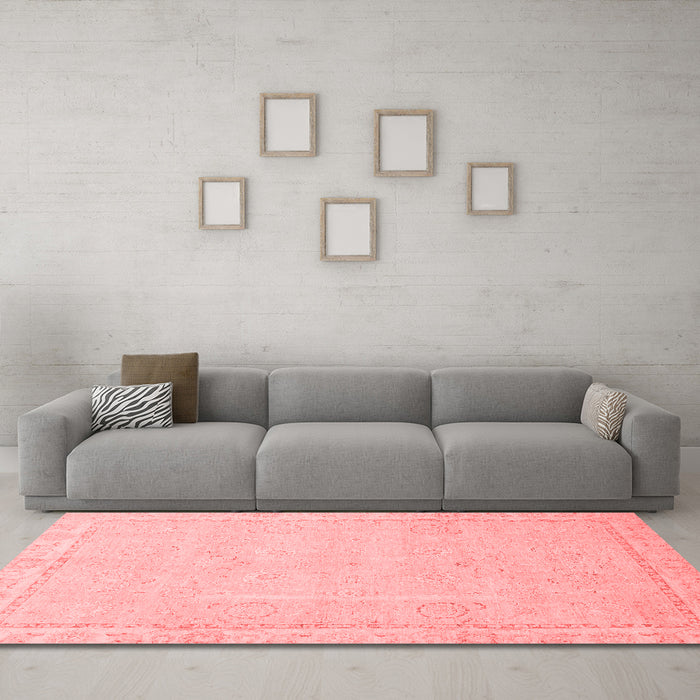 Modern Red Washable Rugs