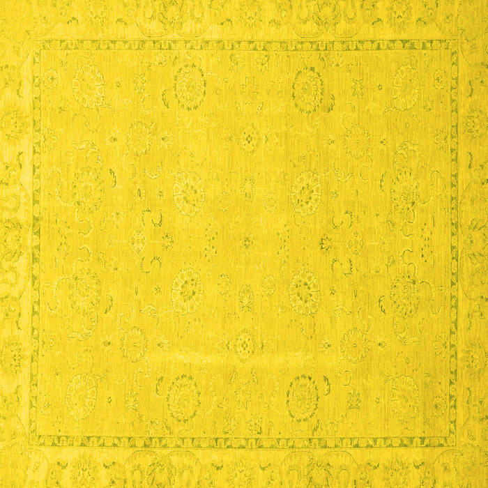 Square Machine Washable Abstract Yellow Modern Rug, wshabs2589yw