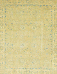 Machine Washable Abstract Mustard Yellow Rug, wshabs2589