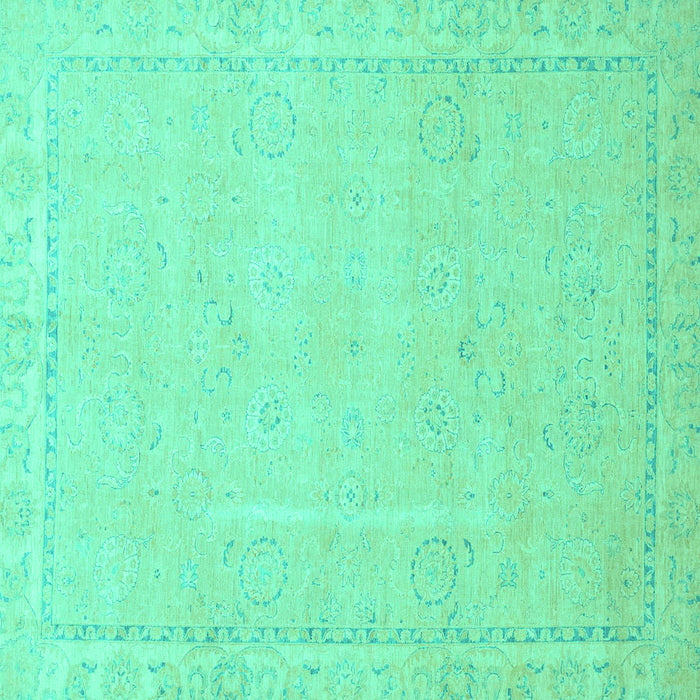Square Abstract Turquoise Modern Rug, abs2589turq