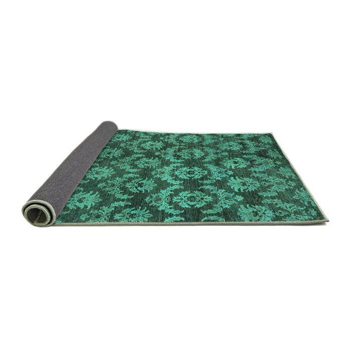 Sideview of Abstract Turquoise Modern Rug, abs258turq