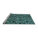 Sideview of Machine Washable Abstract Light Blue Modern Rug, wshabs258lblu