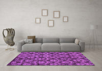 Machine Washable Abstract Purple Modern Rug, wshabs258pur