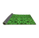 Sideview of Abstract Green Modern Rug, abs258grn