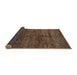 Sideview of Abstract Dark Gold Brown Modern Rug, abs259