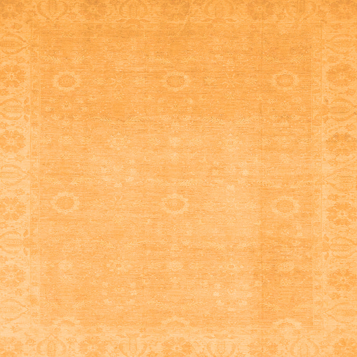 Square Abstract Orange Modern Rug, abs2590org