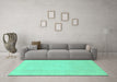 Machine Washable Abstract Turquoise Modern Area Rugs in a Living Room,, wshabs2590turq