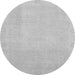 Round Machine Washable Abstract Gray Modern Rug, wshabs2590gry